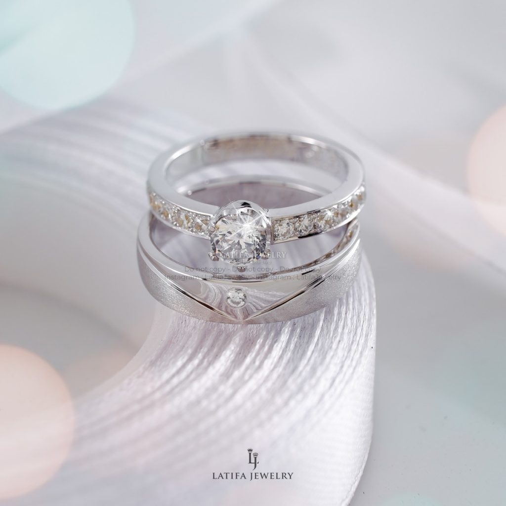 Cincin nikah tunangan kawin couple custom bekasi bahan emas perak palladium platinum bekasi 52