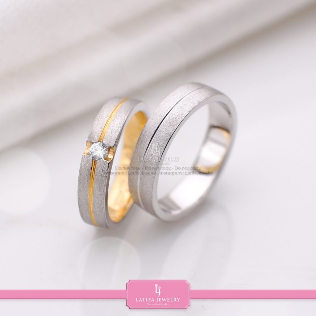 Cincin nikah tunangan kawin couple custom bekasi bahan emas perak palladium platinum bekasi 57